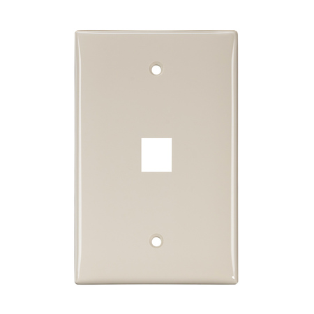 LEVITON Number of Gangs: 1 High-Impact Nylon, Smooth Finish, Light Almond 41091-1TN